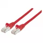 Intellinet tinklo komutacinis kabelis, Cat6, 0,5 m, raudonas, varinis, S/FTP, LSOH / LSZH, PVC, RJ45, auksu dengti kontaktai, neužkabinamas, su apsaugine mova, garantija visam eksploatavimo laikui