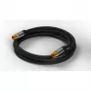 Goobay TV antenos kabelis (135 dB tipo), 4x ekranuotas, 2 m, juodas - auksuotas, Koax lizdas > bendraašis kištukas (70367)