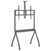 TV stovas MACLEAN MC-114 B nešiojamas grindų stovas 55–100 colių ekranams, maks. apkrova 120 kg, VESA 200x200–900x600, aukštis 115–152 cm, juodas, lentyna