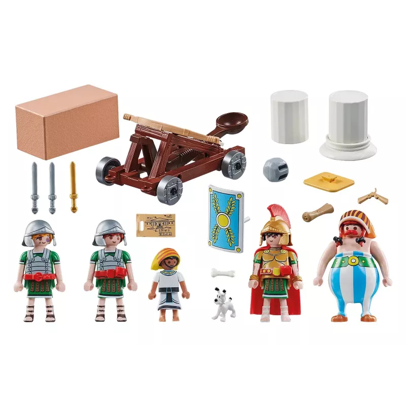 Playmobil 71268 Asterix: Edifis and the Battle of the Palace Working Catapult of the Romans Collection Play figūrėlės Fun Imaginative Role Play Play