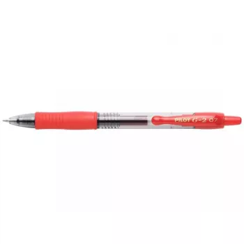 Pilot BL-G2-7-R Smulkus raudonas ištraukiamas gelinis rašiklis