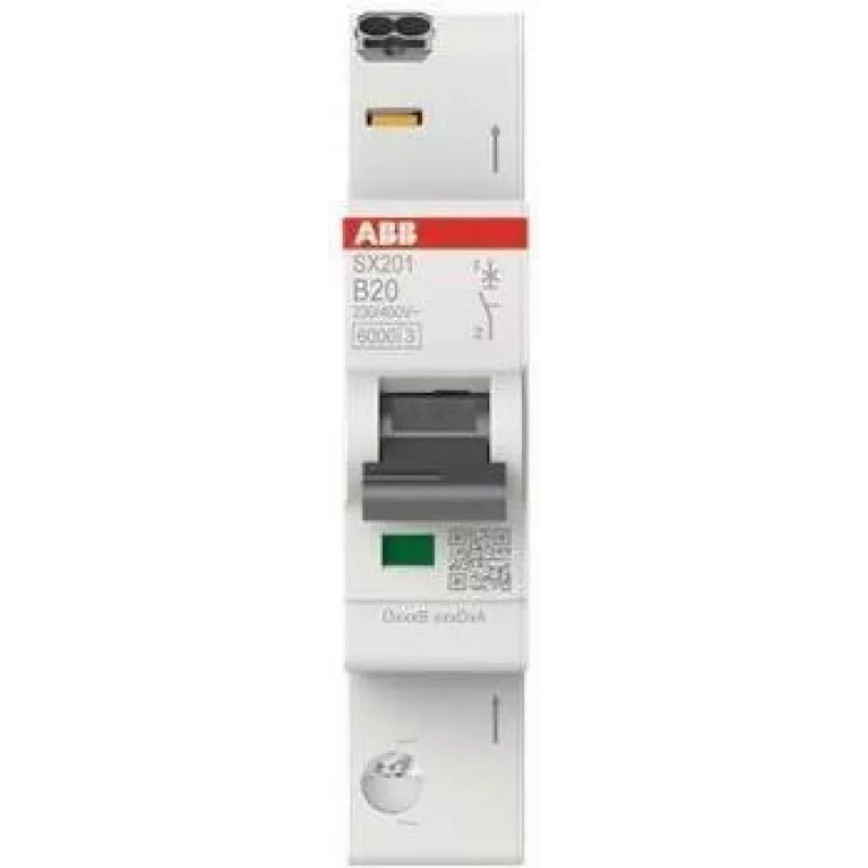 ABB grandinės pertraukiklis SX201-B20 Flexline B-char.6kA 20A 1P (2CDS251003R0205)