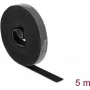 Tvirtinimo juosta DeLOCK Velcro ant ritinėlio L 5 m x P 15 mm juoda