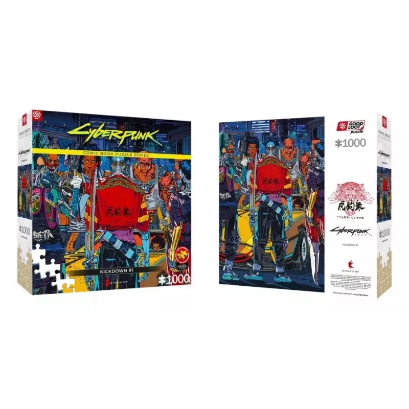 Good Loot komiksų knygos dėlionė: Cyberpunk 2077 Kickdown, 1000 vnt.