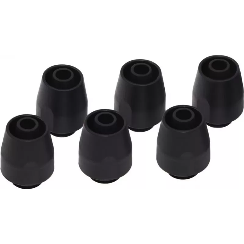 Alphacool HF įsukama jungtis TPV - 12,7/7,6 mm tiesi - juoda - 6 vnt. rinkinys (17453)