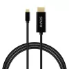 USB-C laidas SAVIO CL-191 2 m — USB-C į USB-C, vyriškas-į-vyrišką, juodas, plastikinis apvalkalas, varinis laidininkas