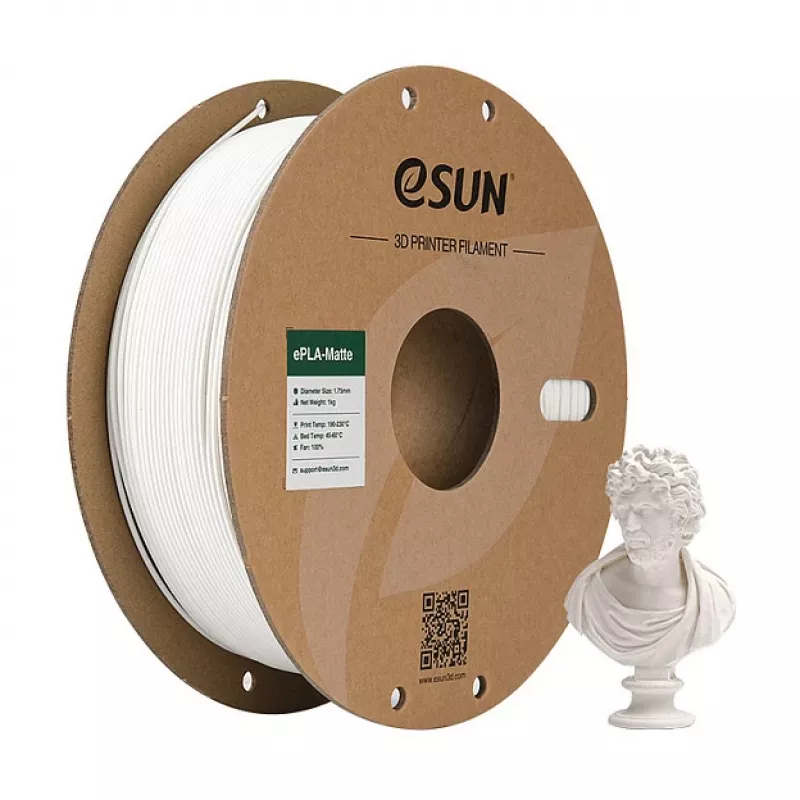 Esun EPLA-MATTE 1.75mm PIENO BALTA 1kg