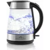 Elektrinis virdulys ETA Crystela II 1,7 l 2200 W, stiklinis korpusas, nerūdijantis plienas, juodi akcentai