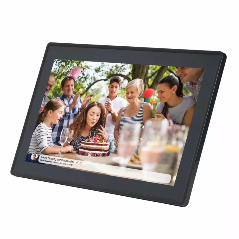 Denver PFF-1515B skaitmeninis nuotraukų rėmelis juodas 39,6 cm (15,6 inch) jutiklinis ekranas su Wi-Fi