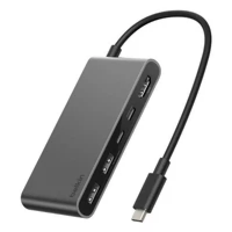 Belkin Connect, USB Type-C, HDMI, USB 2.0 Type-A, USB Type-C, 5000 Mbit/s, 60 Hz, 3840 x 2160 pikselių, juoda