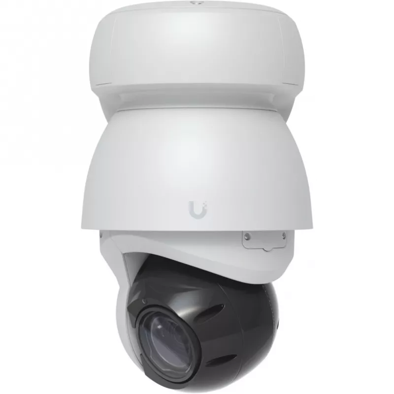 IP apsaugos kamera UBIQUITI UVC-AI-PTZ-W — AI PTZ pramoninė sferinė 3864×2160, 22× optinis priartinimas, 360° pasukimas, laidinė, tvirtinimas prie sienos/stulpo/stalo, balta