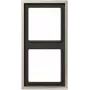 Jungiklio dengiamoji plokštė JUNG ES 2982 — juoda ir nerūdijantis plienas, bevaržtė, 81×152 mm