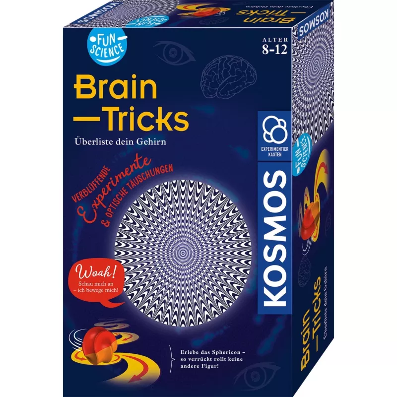 Kosmos Fun Science Brain Tricks, Eksperimentų rinkinys, Elektra, 8 m., Įvairiaspalvis