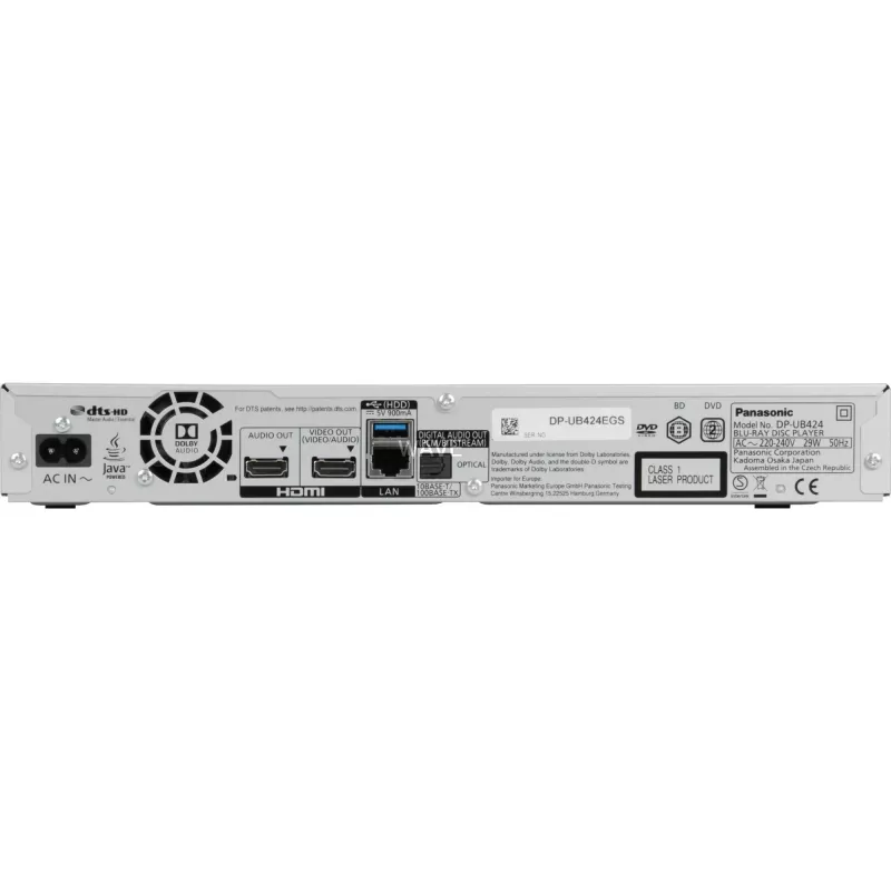 „Blu-Ray“ grotuvas „Panasonic DP-UB424 4K Ultra HD 3D“ sidabrinis