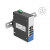 Gigabit Ethernet jungiklis DELOCK 80163, 8 prievadų RJ45 pramoninis komutatorius, nevaldomas, metalinis korpusas
