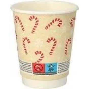 PAPSTAR 20 vienkartinių gėrimo puodelių Candy Canes 0,2 ml (89695)