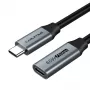 kabelis ilgintuvas USB 3.0 Type-C (M) - USB Type-C (F), 5Gbps, 60W, 4K/60Hz, 0,5m