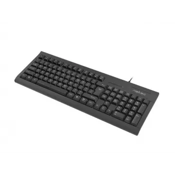 Pilno dydžio laidinė klaviatūra NATEC MORAY Home/Office USB QWERTY US International, juoda, 104 klavišai, skaičių blokas