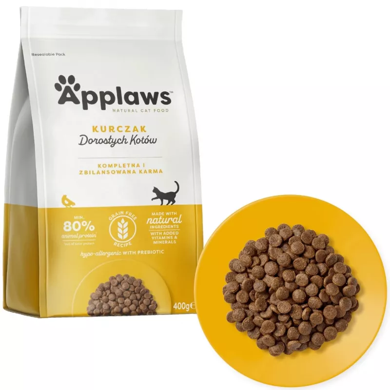APPLAWS Suaugusiųjų vištiena - sausas kačių ėdalas - 400g