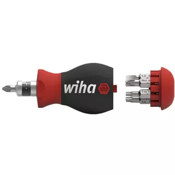 Wiha Stubby bitų atsuktuvas 8 dalių vidinis šešiakampis, išorinis šešiakampis, Phillips, Phillips Pozidriv, plokščias, TORX (43613)