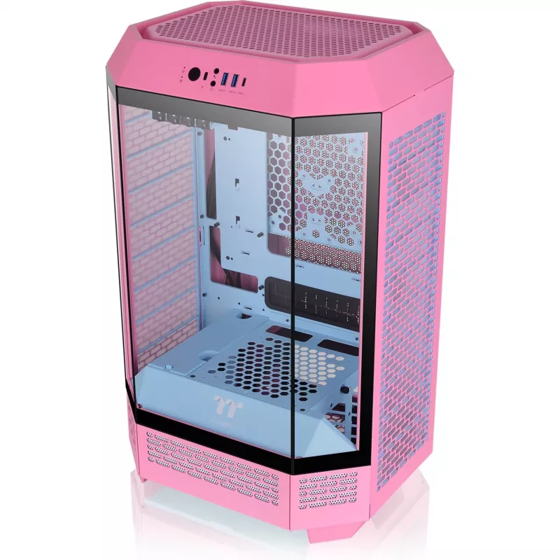 Thermaltake The Tower 300 Bubble Pink rožinis Grūdintas Stiklas - Midi/Mini Tower - ATX