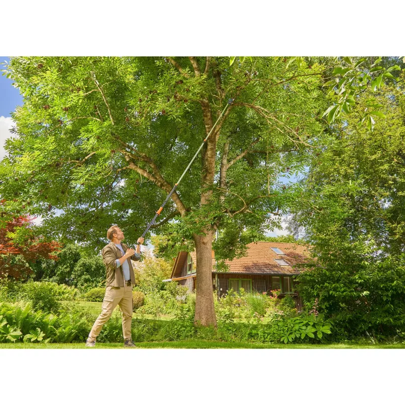 Stiebo genėjimo žirklės GARDENA StarCut Pro L T formos rankena, reguliuojamas ilgis 175–400 cm