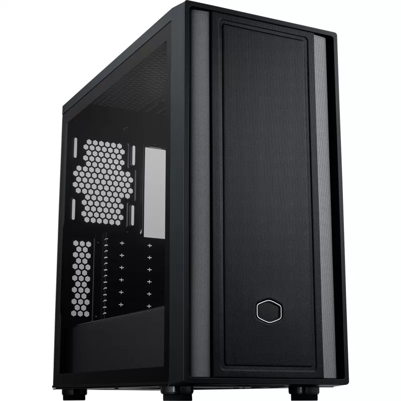 Cooler Master MasterBox 600 Lite PC korpusas, MIDI-Tower, E-ATX, grūdintas stiklas - juoda