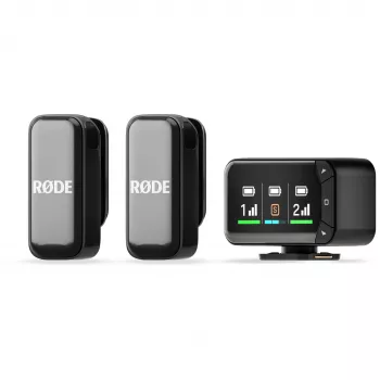 Belaidžio lavalier mikrofonų rinkinys Rode Wireless Micro Camera Kit su belaidžiu siųstuvu ir imtuvu