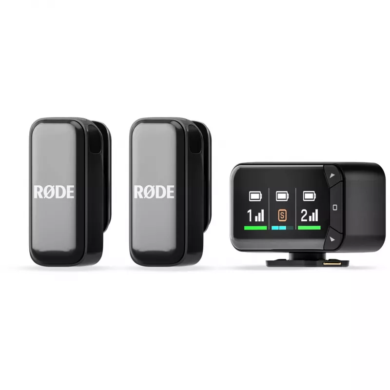Belaidžio lavalier mikrofonų rinkinys Rode Wireless Micro Camera Kit su belaidžiu siųstuvu ir imtuvu