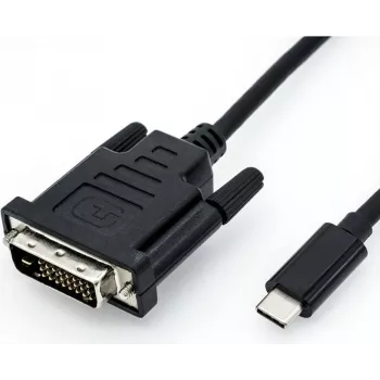 Vaizdo kabelio adapteris ROLINE 11.04.5830 USB Type-C į DVI 1 m, juodas