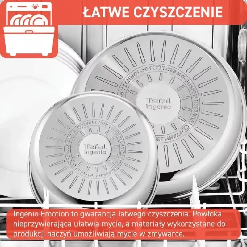 Keptuvių rinkinys Tefal Ingenio Emotion L897S574, indukcinė, nuimama rankena, 16/20/22/28 cm
