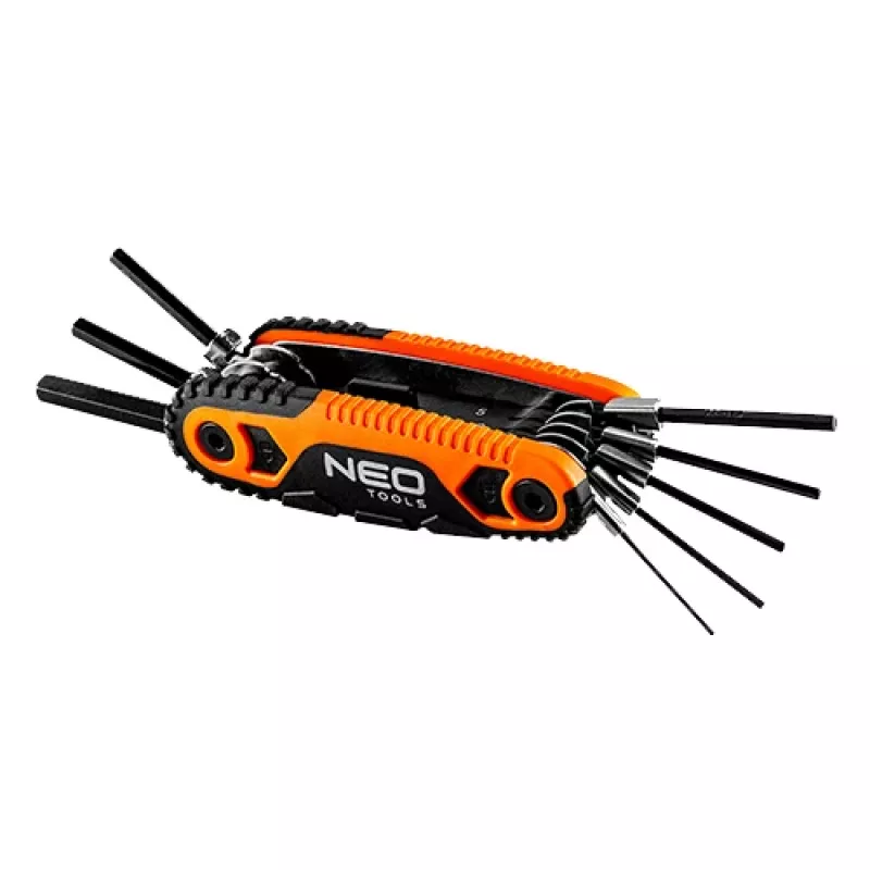 Neo Tools šešiakampių raktų rinkinys: 1,5, 2, 2,5, 3, 4, 5, 6, 8 mm
