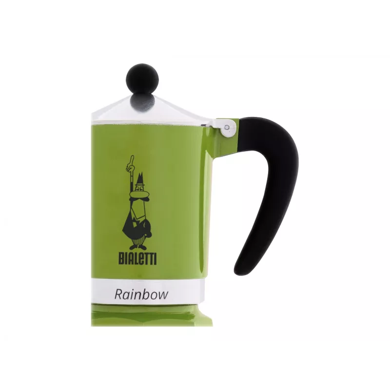 Bialetti Rainbow Moka puodas Juoda, Žalia