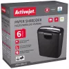 Activejet ASH-0601S smulkintuvas, P-2, 10 l, 6 mm juostelės, 6 lapai, juodas.