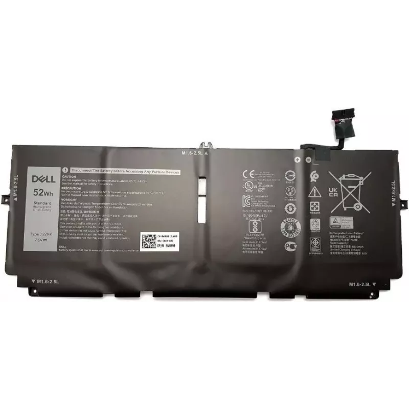 Dell nešiojamųjų kompiuterių baterija, 52Wh ličio jonų, modelis MW9YG