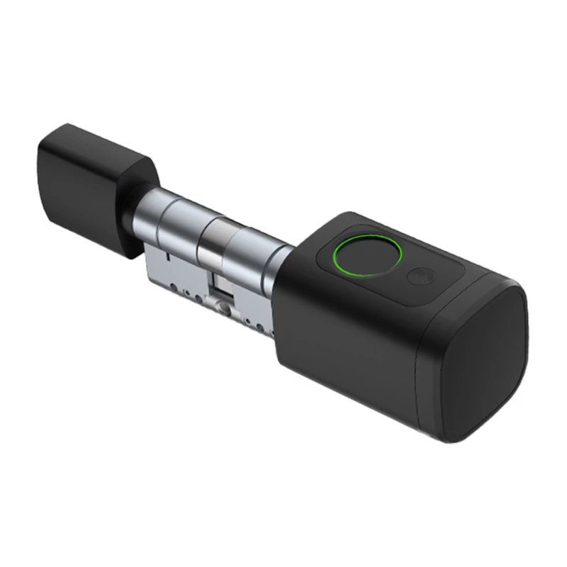 Skaitmeninė spynos cilindras Avatto SDL-V1-B80 — 80 mm, juodas, beraktis elektroninis cilindras