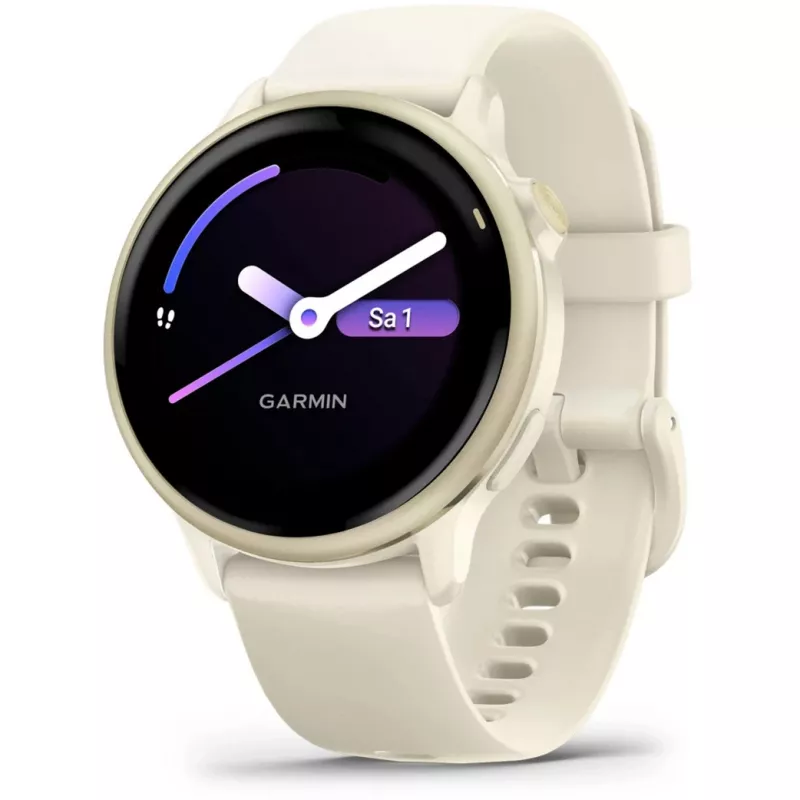 Garmin vívoactive 6 3,05 cm (1,2) AMOLED 42 mm Skaitmeninis 390 x 390 pikselių Liečiamas ekranas Baltas Wi-Fi GPS (palydovas)