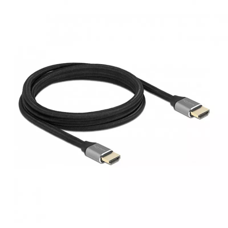 Delock Itin didelės spartos HDMI laidas 48 Gbps 8K 60 Hz pilkas 2 m sertifikuotas