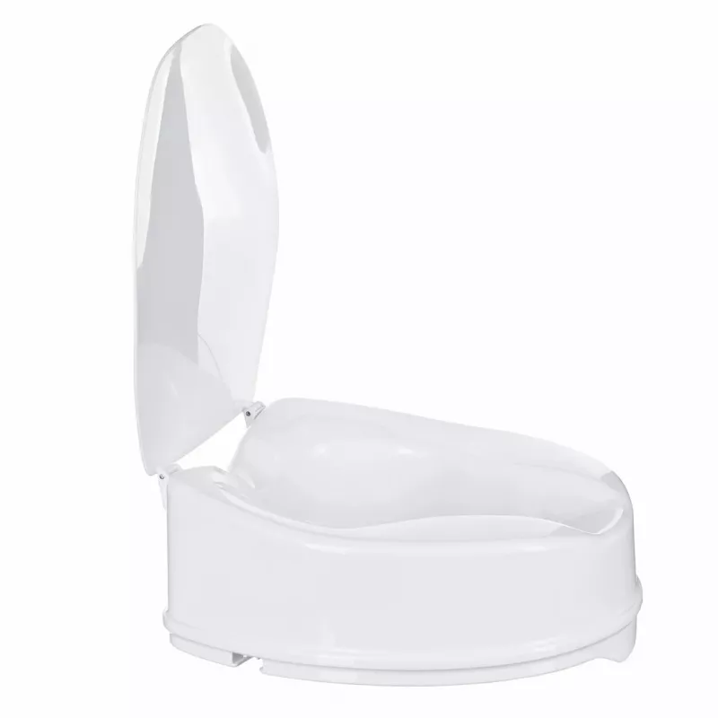 Pakeliamo tualeto sėdynės priedas ActionMed NT15AM — prailginimas, 15 cm aukštis, polipropilenas, užrakinamas, maks. apkrova 180 kg, vidinė anga 210×268 mm, plotis 360 mm