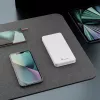 Išorinė baterija Extralink EPB-078W 10000 mAh balta, USB-C, 10 W išvestis, įkrauna iki 2 įrenginių