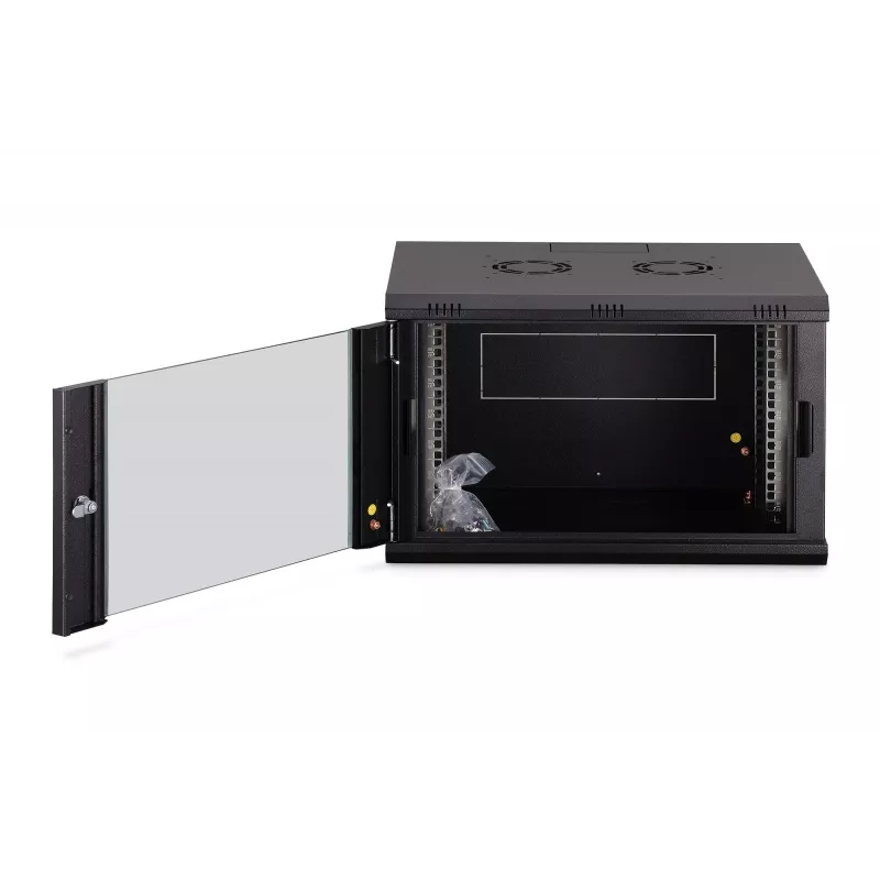 Prie sienos montuojama 19 colių stovo spinta DIGITUS Dynamic-N DN-37101 — 7U, 600x450 mm, IP20, raktinis užraktas, nesurinkta