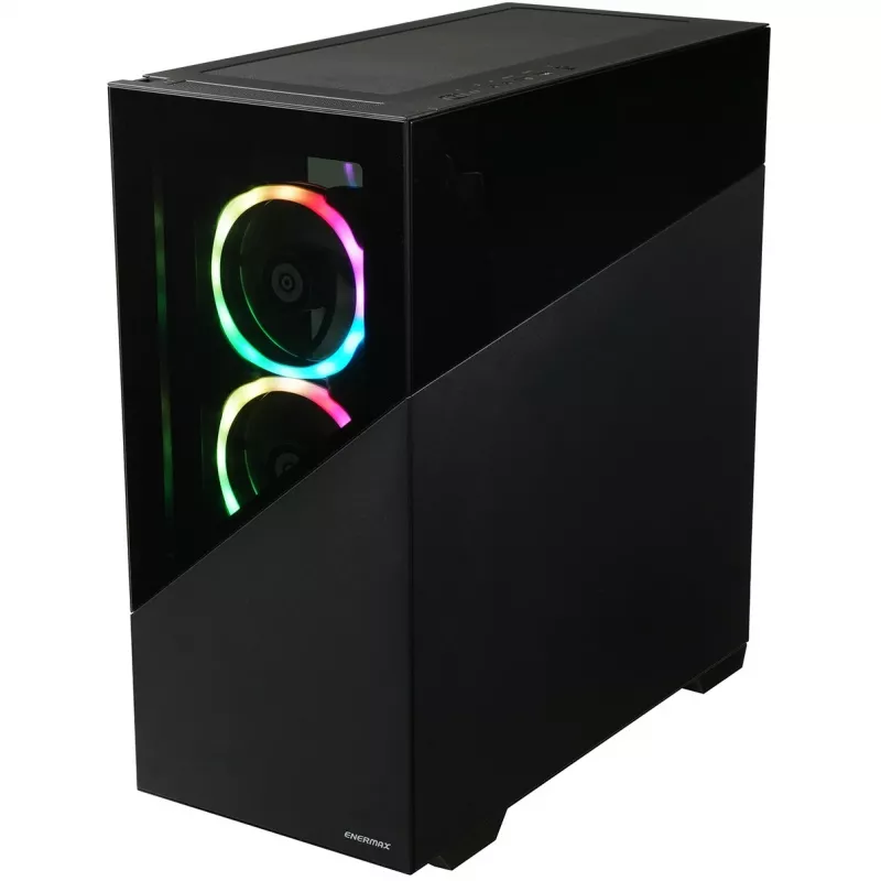 Enermax K8 - Midi Tower - PC - juoda - ATX - micro ATX - Mini-ITX - SPCC - grūdintas stiklas - žaidimams (ECA-EK8-BB-ARGB)