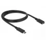 USB kabelis DeLOCK 85533 USB 3.2 Gen 1 1m USB C juodas