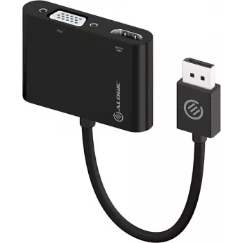 ALOGIC DP-VGHD4K-ADP vaizdo kabelis-adapteris DisplayPort HDMI + VGA (D-Sub) juodas (DP-VGHD4K-ADP)