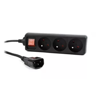 Gembird EG-PSU3F-01 apsauginis filtras nuo viršįtampių, juodas, 3 AC lizdai, 230 V, 0,6 m