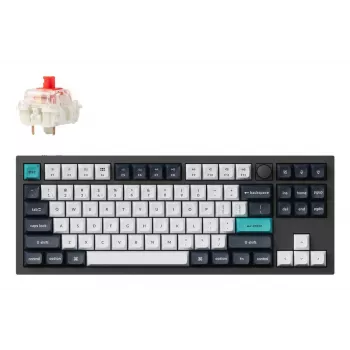 Mechaninė klaviatūra Keychron Q3 MAX su Gateron Jupiter Red jungikliais, juoda, JAV išdėstymas