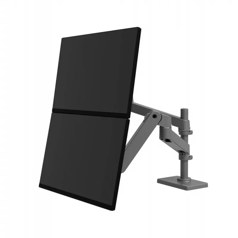 Ergotron LX Pro - Tvirtinimo rinkinys (dviguba ranka) - 2 LCD ekranams - tvirtinimas prie perforuotos plokštės - Aliuminis - Tamsiai pilka - Ekrano dydis: iki 61 cm (iki 24 colių)
