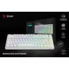 SAVIO PHENIX WHITE belaidė mechaninė klaviatūra, Gateron Red Pro, ABS