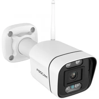 Foscam V8P Wi-Fi stebėjimo kamera balta 8MP (3840x2160), dviejų juostų Wi-Fi, integruotas prožektorius ir signalinė sirena (V8P-W)