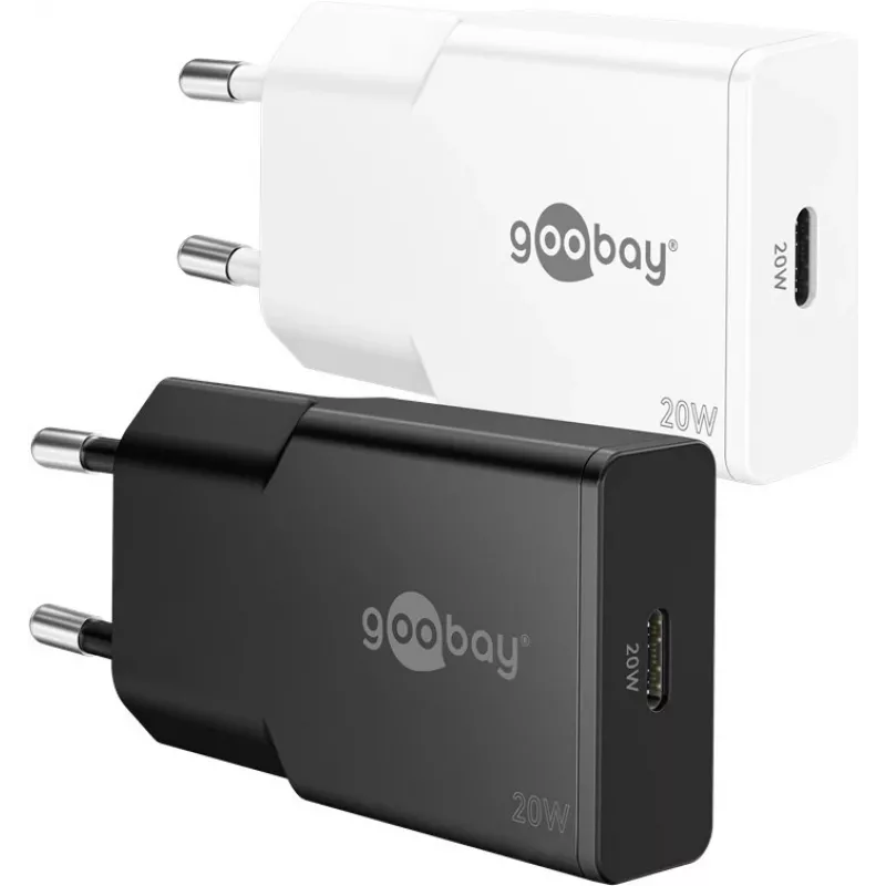 Goobay 75728 - USB-C įkroviklis 20 W 1x USB-C GaN plonas White (75728)
